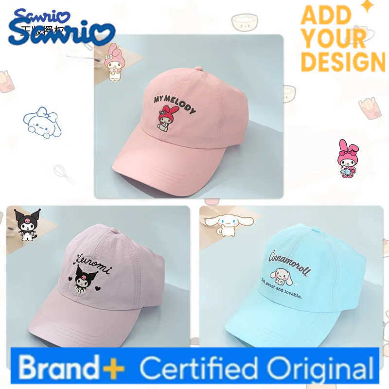 Sanrio anime Kuromi My Melody Cinnamoroll Casquette de baseball Kawaii Sortez à l'ombre et protégez-vous du soleil Protection UV Casquette de bas