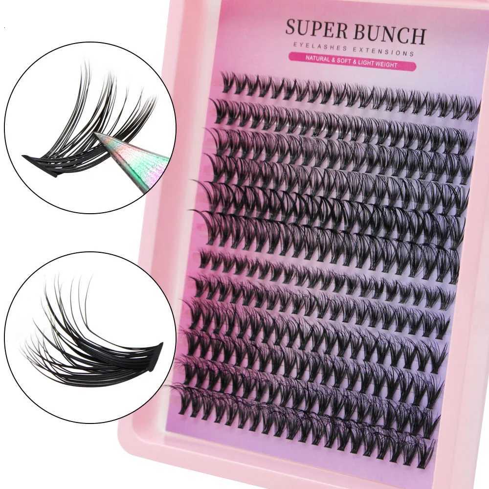 Whole sale Super Bunch New 3D/5D Effect Mix 240 Clusters Lashes 8-16mm Charm Style False Eyelashes Extension Russian VolumeT251223-image-1089455534