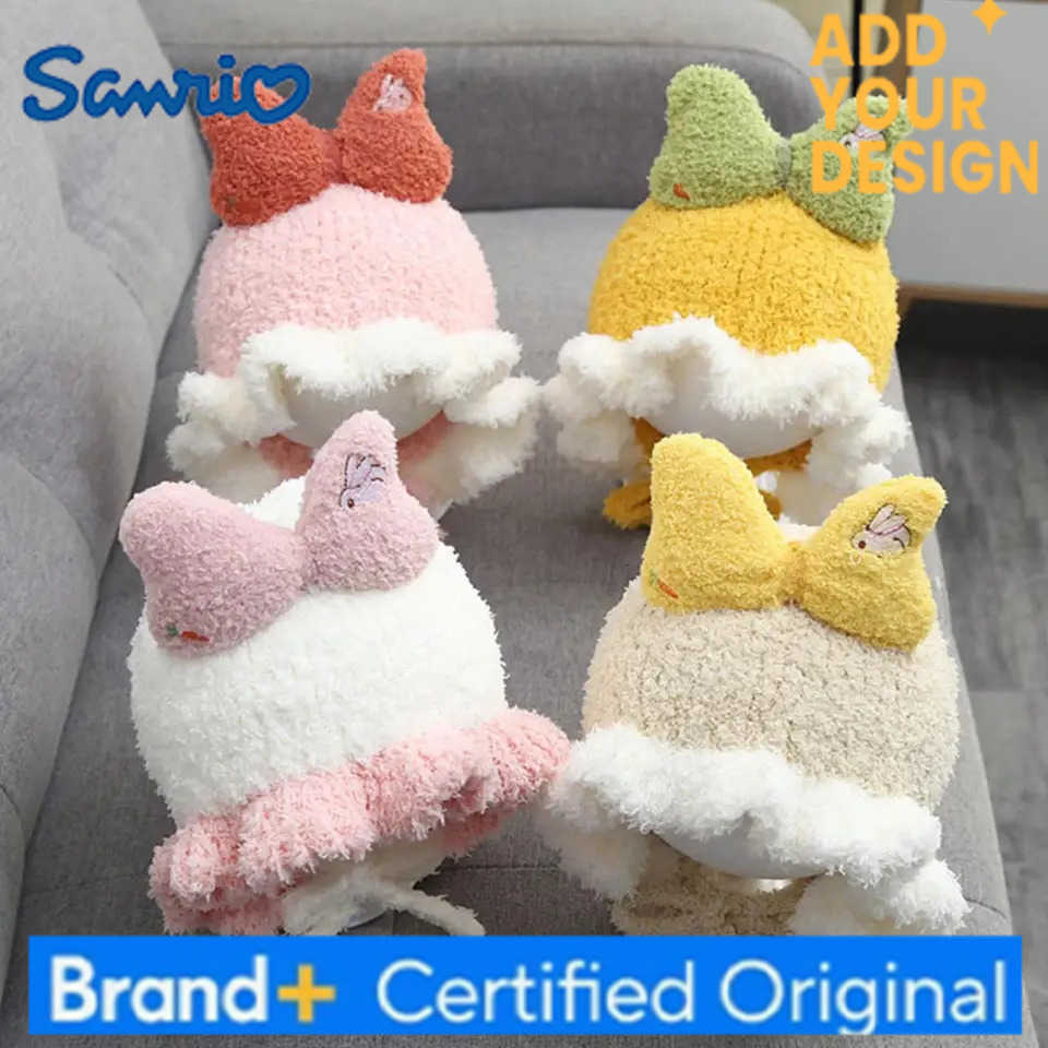 Sanrio mignon corail polaire pull chapeau princesse fille grand arc couvre-chef Bonnet hiver chaud bébé en peluche Bonnet 1-2 ans enfants à lacet