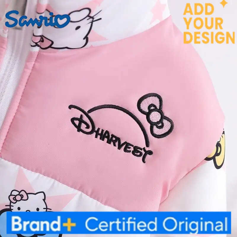 Sanrio Hello Kitty High Street New Years New Style Girls High School Childrens Cute Plush Thick Winter Coat Cotton Coat Boys H251223-image-1089512619