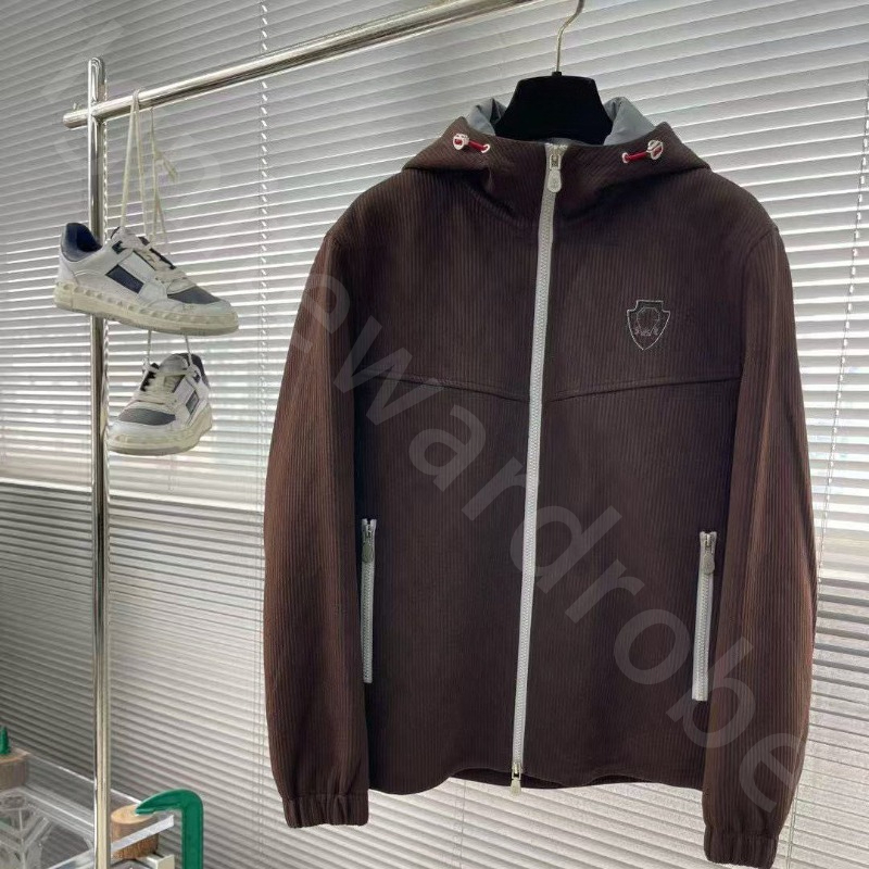 Designer Autumn and Winter Mens Jackets Hooded Cotton-padded Clothes Fashion Embroidery Casual Jacket Coat B1289