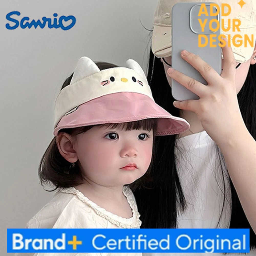 Sanrio Soft Breathable Baby Sun Hat Anti UV Korean Style Kids Empty Top Cap Animal Quick-dry Children Sunshade Hat Infant H251223