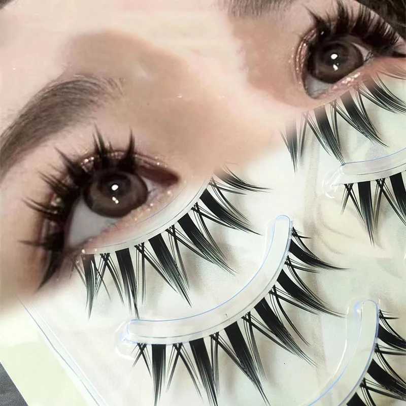 5 Pairs New Cosplay Air False Eyelashes Natural Transparent Thin Band Eyelashes Japanese Simulation Lashes Extension MakeupT251223-image-1089455287