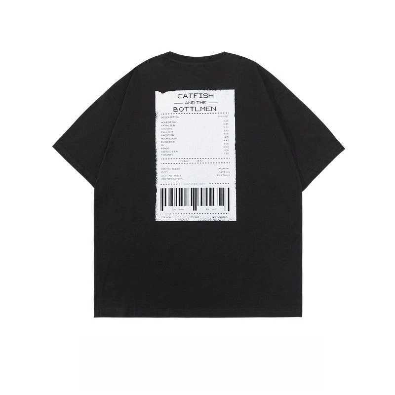 Summer Hip-hop Design Sense Niche Pure Cotton Short-sved T-shirt Women's Tide Brand Loose Couple Versatile Men's Top Ins Q261015