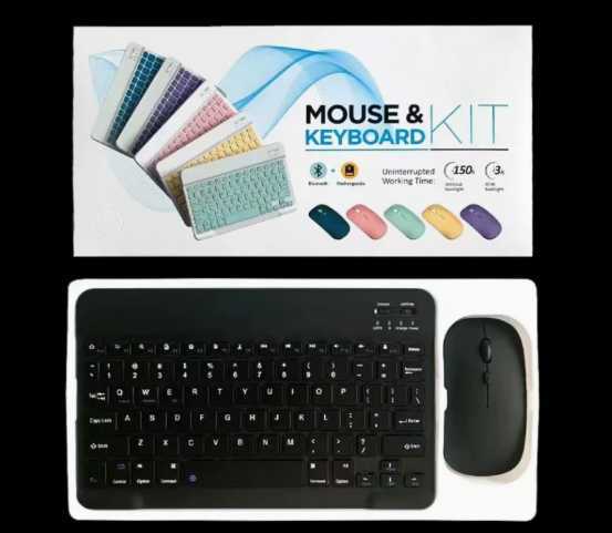 Bluetooth wireless keyboard - rechargeable, silent, ultra-thin, mini laptop, tablet and mobile phone external keyboard and mouse kit H251105-image-1083266029