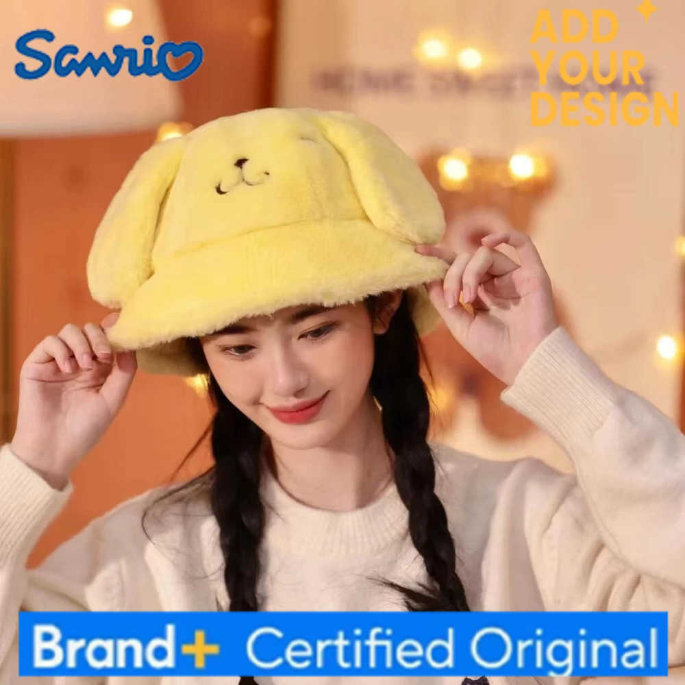 Sanrio Kuromi Mignon Chapeau En Peluche Dessin Animé Pochacco En Peluche Chapeau De Pêcheur Bassin Chapeau Hiver Dames Mignon Chaud Oreille Prote