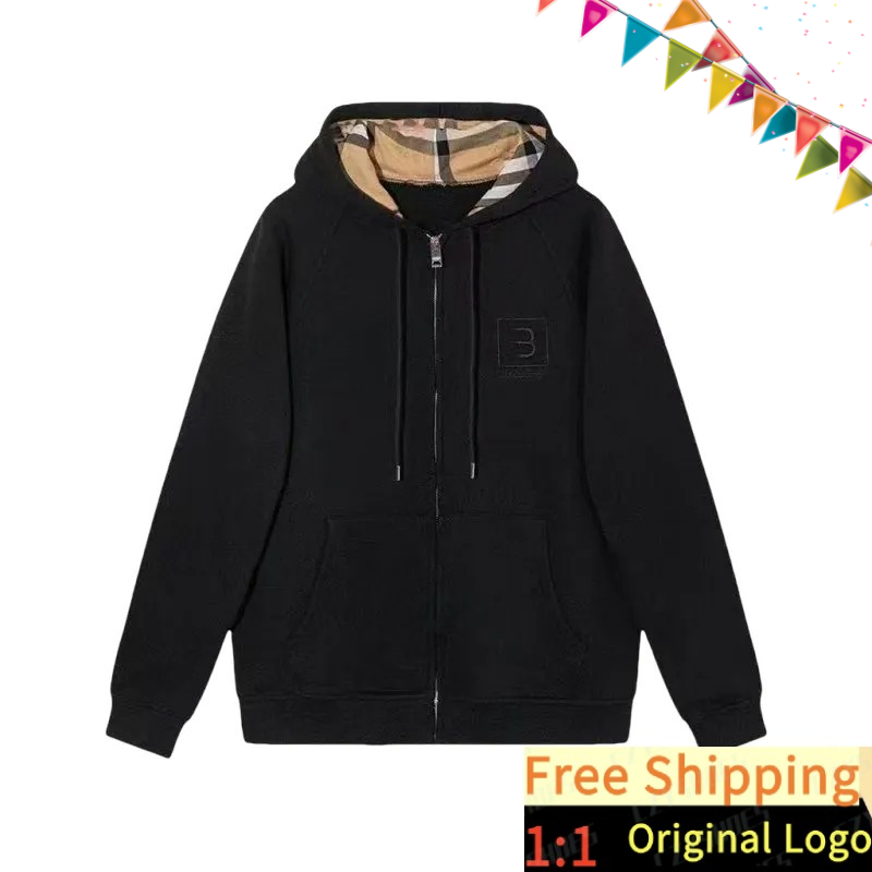 Designer men's and women's hoodies and sportswear designer autumn and winter checkered hoodie loose pullover thick long sleeved cardigan s