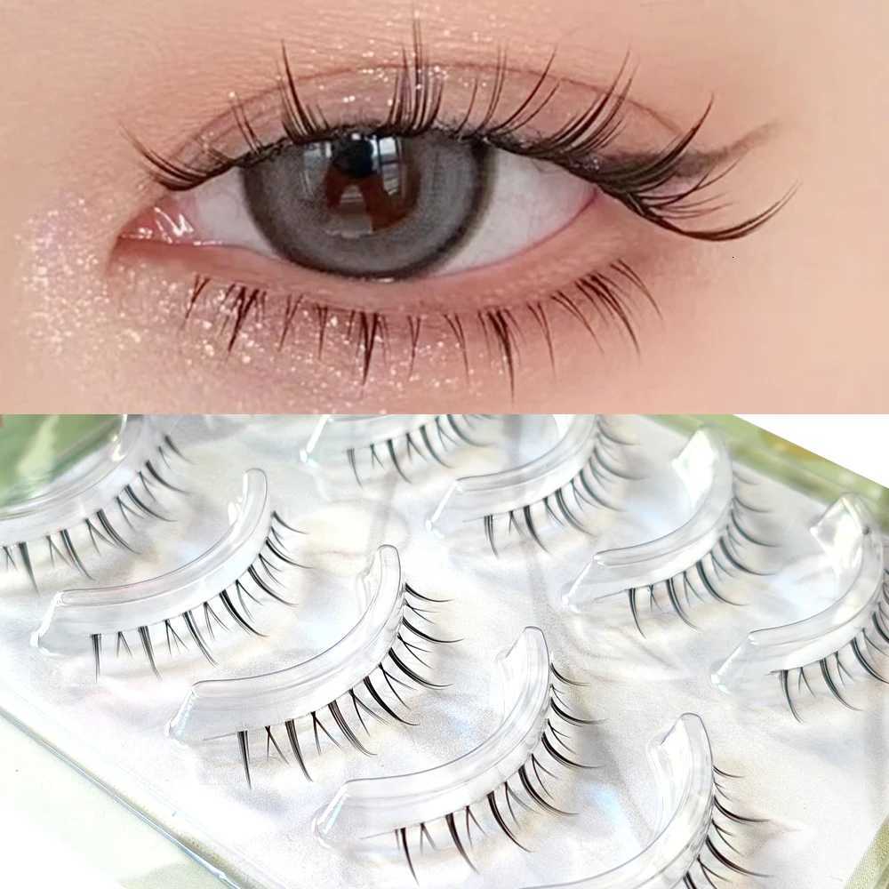 Natural Looking 5 Pairs Idol Bottom Eyelashes Set Soft Under Eyelash Handmade Lower Eye Lashes Extension Invisible BandT251223-image-1089454241
