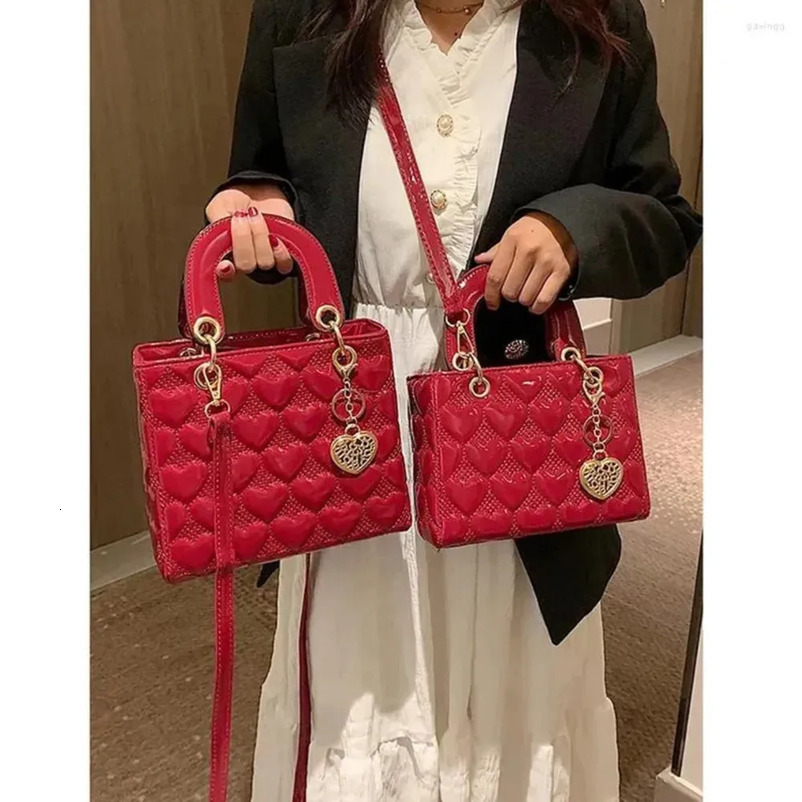 Chic Women's Bridal Crossbody Bag - Durable Patent Leather with Sleek Shine, Perfect for Any-image-1108676988