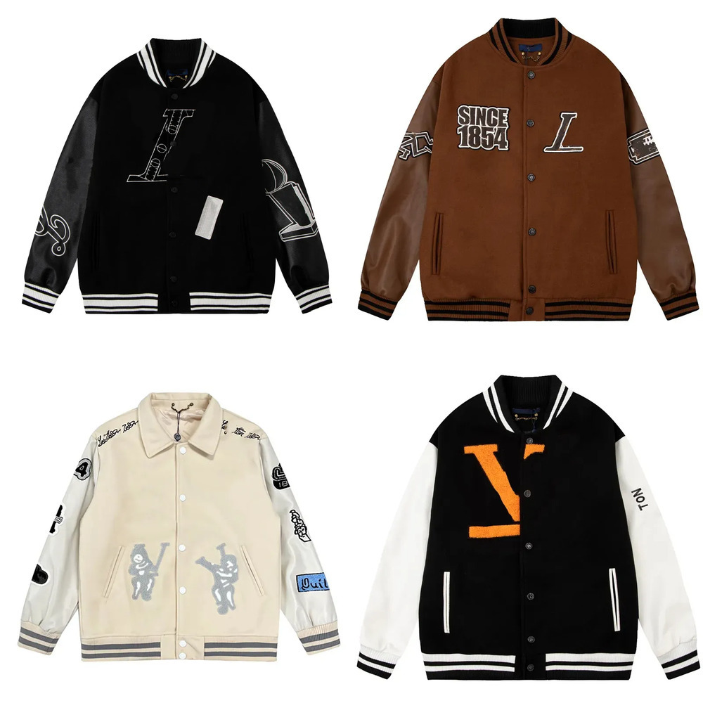 Mirror quality lvs jacket new fashion Baseball Coat Uniform Fashion Jacket Single Breasted Warm Jackets Couples Women Men Varsity Coats Men's D