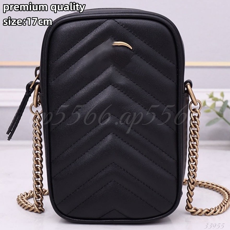 (Commandez par photo en opt, pas par desc) Sac de téléphone vertical en cuir - Bandoulière en chaîne en métal, design matelassé, fermeture à glis