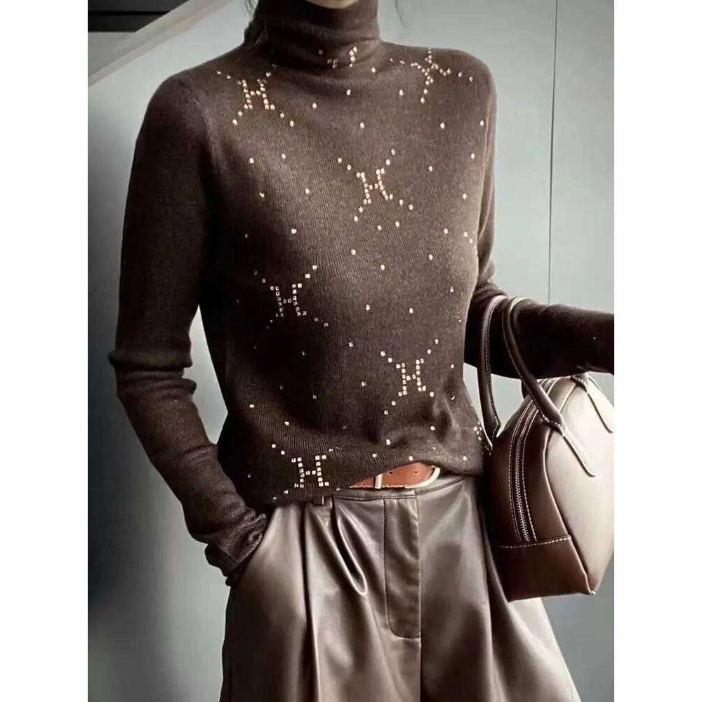 New DesignPile Collar Pullover Top For Women 's Autumn And Winter New Casual Look Slimming Hot Stamping Bottom Shirt Fashion Basics