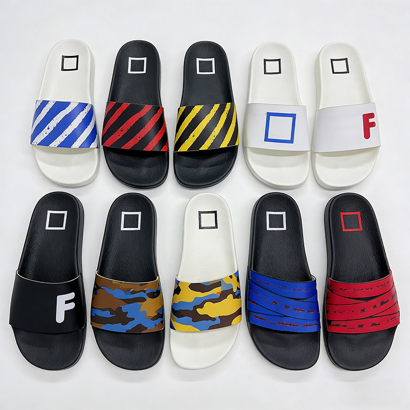 Designer Offs Sliders Mens Womens OFs withe Slippers Home Office Summer Sandals Beach Slide Fashion Slipper Print Stripes Band EVA Solid color Casua