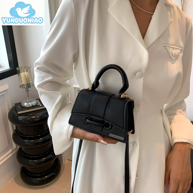 YUNDUONIAO 2025 Autumn/Winter New French Fashion Handbag, niche design, mini bag, luxurious bag, elegant lychee texture, women's shoulder bag