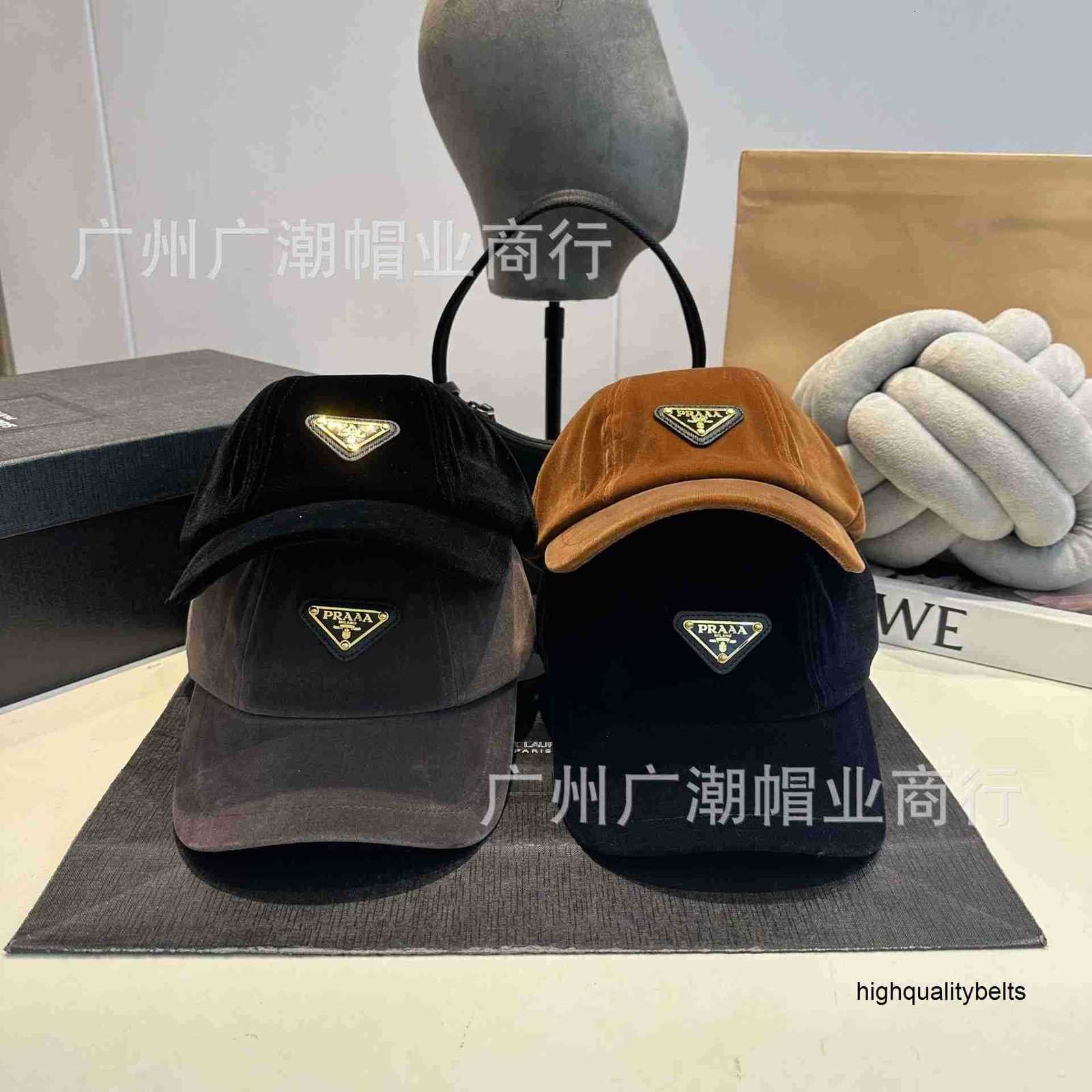 Designer New Inverted Triangle Baseball Cap Washed Casual Fashion Unisex Duckbill Cap Sun Hat 0TK5