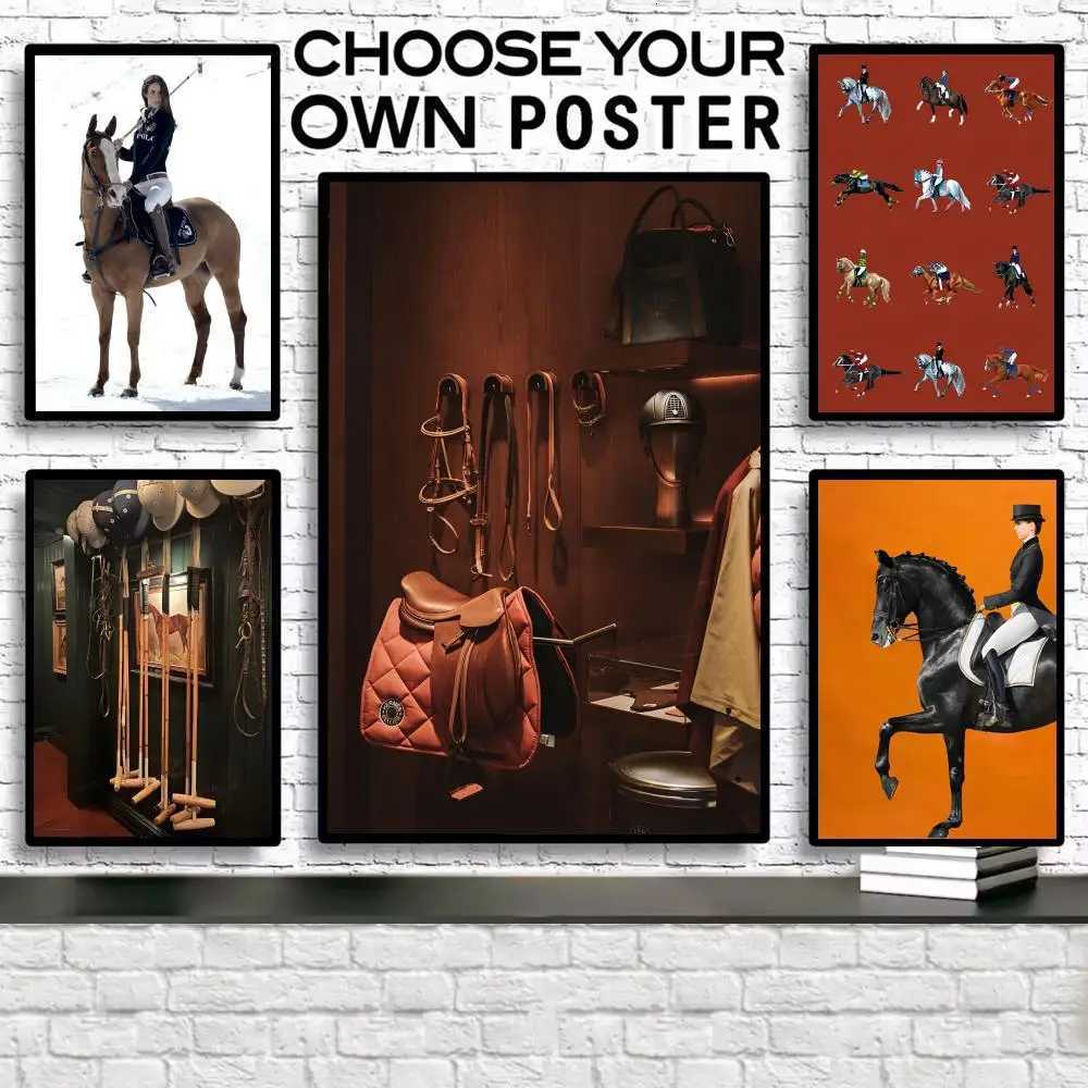 Horse Racing Exhibition Sports Pictures Poster Modern Waterproof HD Wall Art Decal Self-Adhesive Aesthetic Decor For Home Y251224-image-1089558346