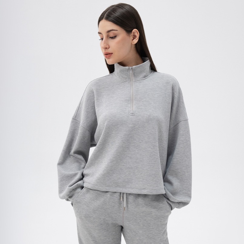 (1539) Sweat-shirt de sport en modal pour vêtements de yoga d'automne et d'hiver