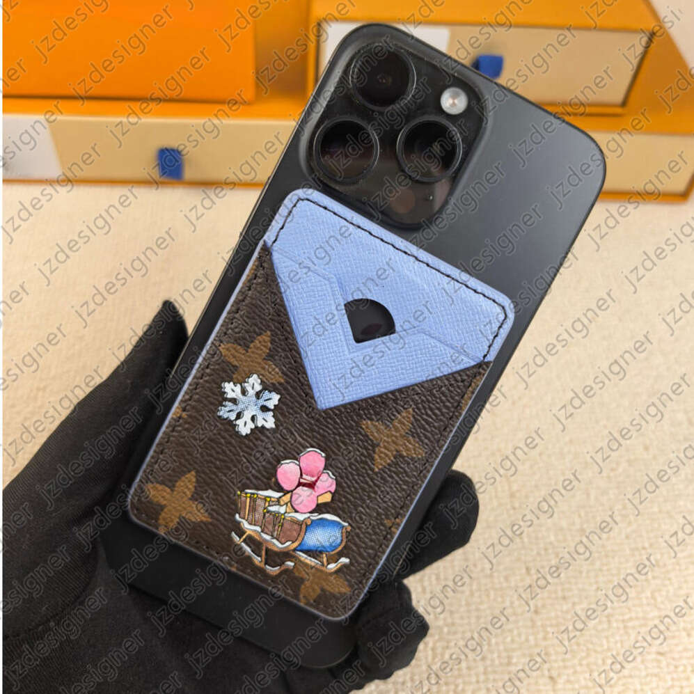 Luxury Magnetic Card Holder Christmas Theme Keychain Wallets Designer Bag Key Pouch Lady Pocket Coin Purse Billfold Hand Bag Clutch Bag Passport Hol
