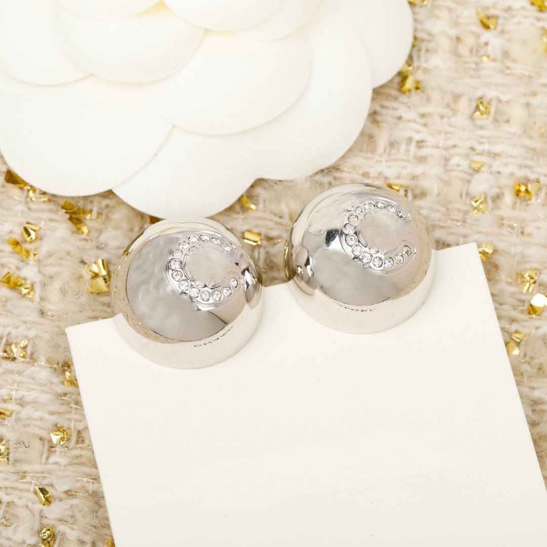 2026 Luxury quality charm stud earring with diamond in two colors plated have stamp simple design PS6239B