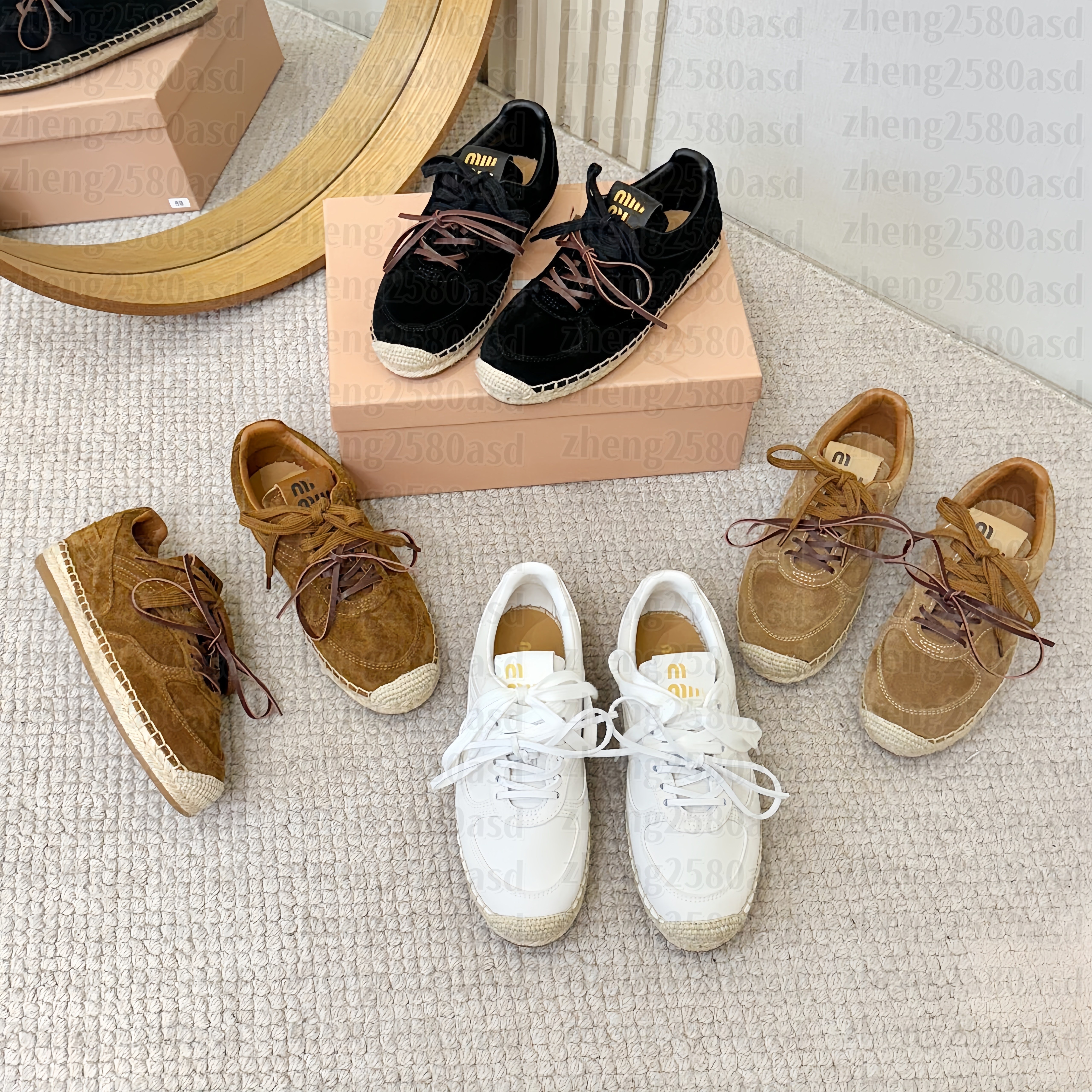 Brown Suede Leather germany trainer sneaker Designer Casual shoe Classic Retro Fisherman espadrille woman track youth walk tennis shoe Luxury outdoo