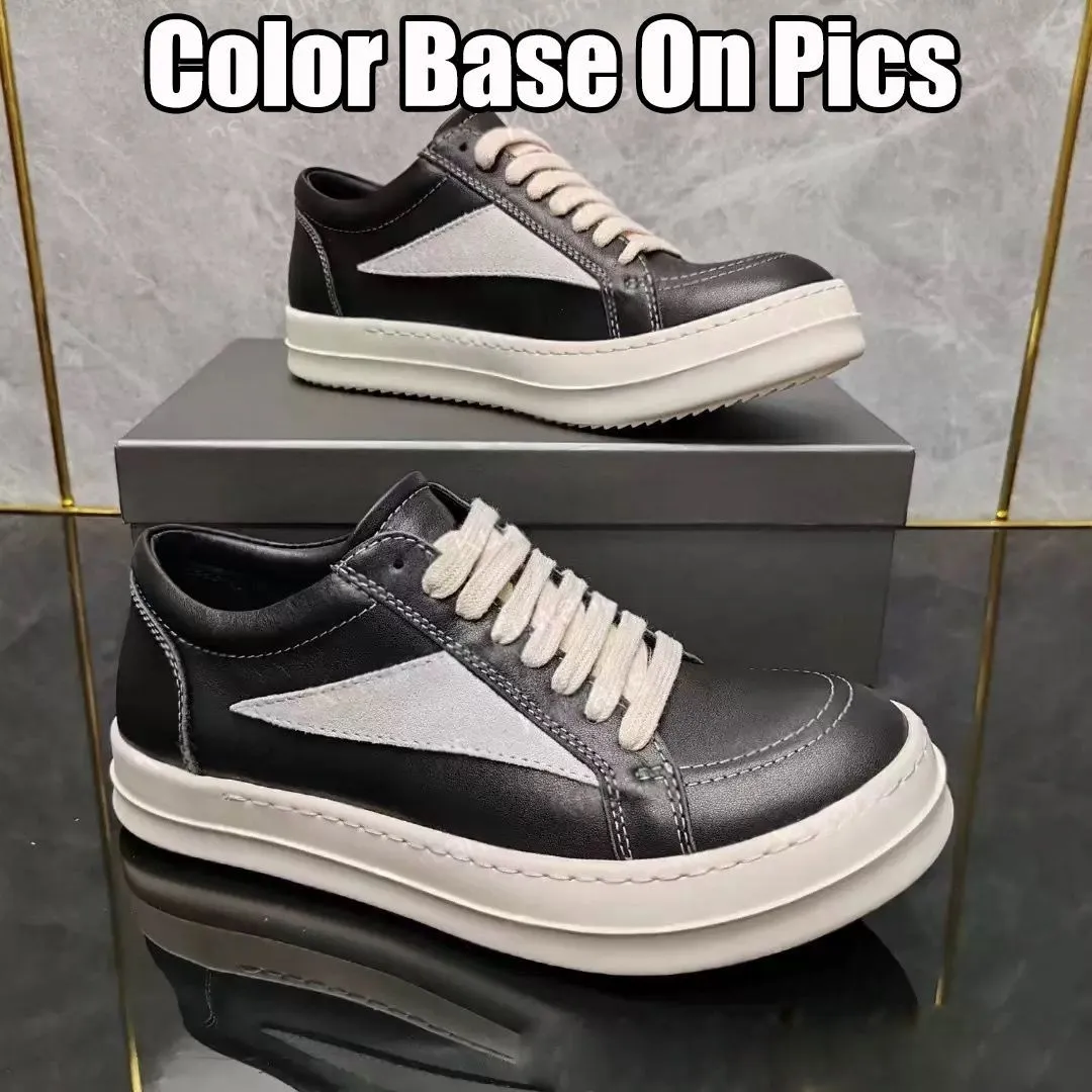 Designer Rickss Owsss Chaussures Hommes Femmes Baskets Designer Van Low Geobaskets Cowboy Toile Baskets Haut Top Cuir Bottes d'hiver Semelle en c