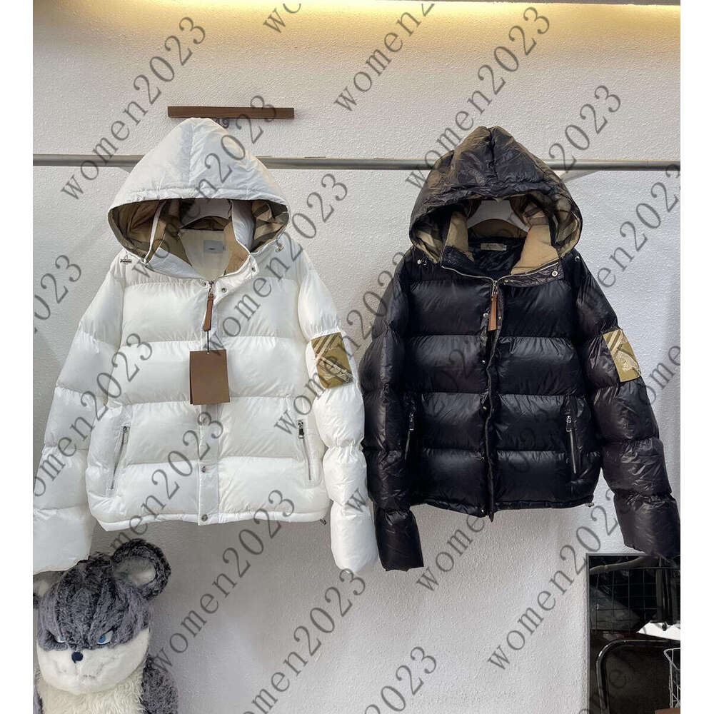 Doudoune de haute qualité Designer Doudoune à capuche à la mode Épissage de couleur unie Kaki Marque Plaid Léger et chaud Convient pour les vêtem