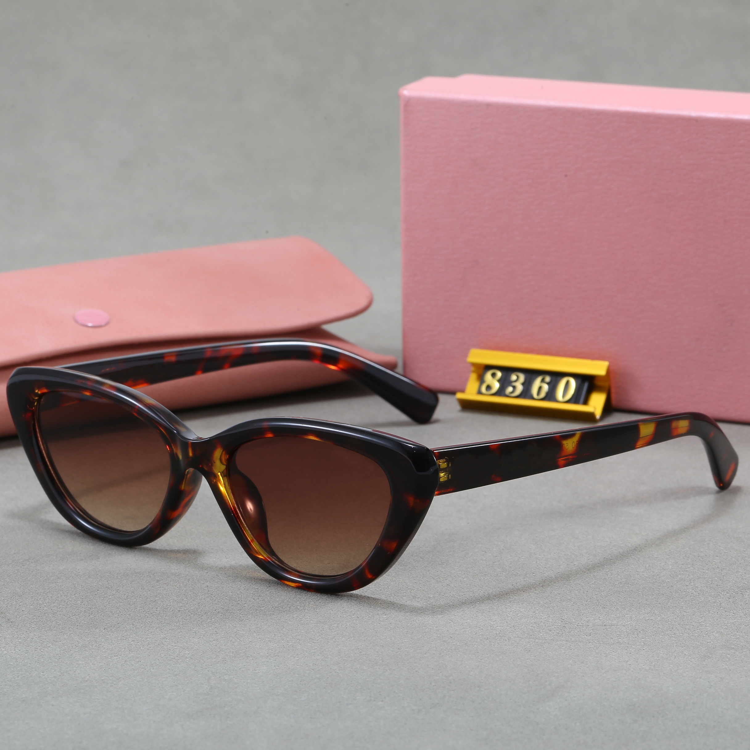 With Box Designer Sunglasses Luxury Eyeglasses Euro American Trend Glasses Amber Black Clear Purple Hip Hop Matching Driving Shading UV Polarized Ca