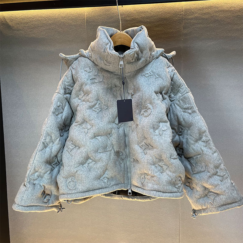 Women's Designer Down Parkas Winter Korean Loose Hooded Embossed Long Sleeved Down Jacket for Women Warm Jacket Puffer Down Jacket
