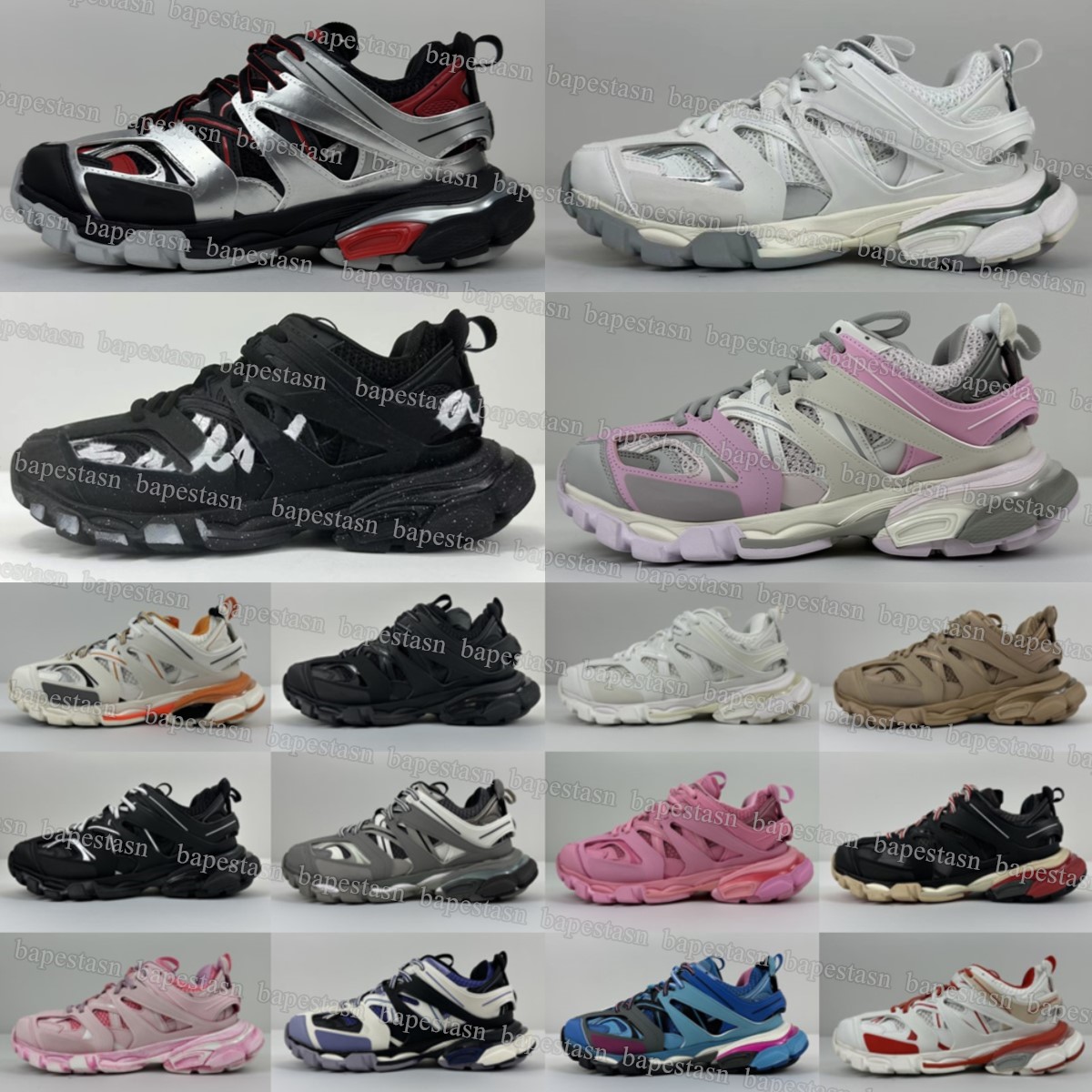 Designer Top track 3.0 runner Shoes Men Women Casual Shoes Triple white black pink Sneakers leather Trainer Nylon Platform trainers-image-961452436
