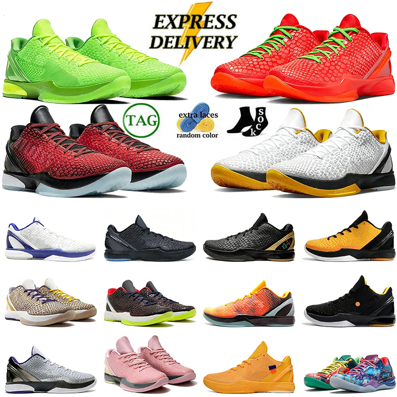 2026 Designer Top Qualité Black Mamba 8 6 5 Reverse Grinch Challenge Red Del Sol Blanc Chaussures de basket-ball pour hommes Femmes Baskets Sport