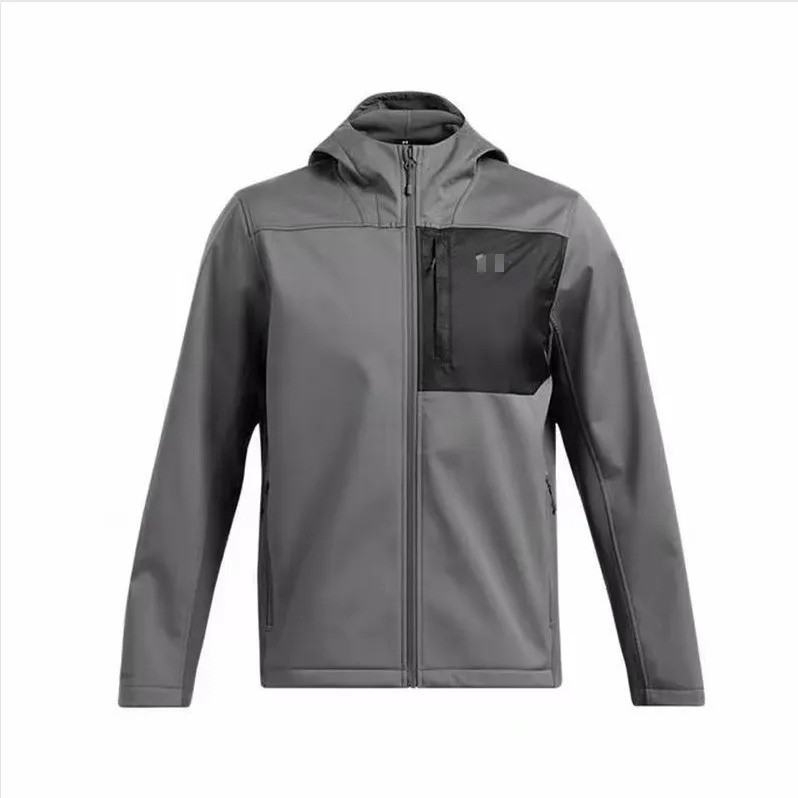 2026ss SpringUA Designer jacket stand-up collar Storm Cold Gear Infrared Shield 2.0 Waterproof Windproof Hooded Long Sleeve Jacket Men Black