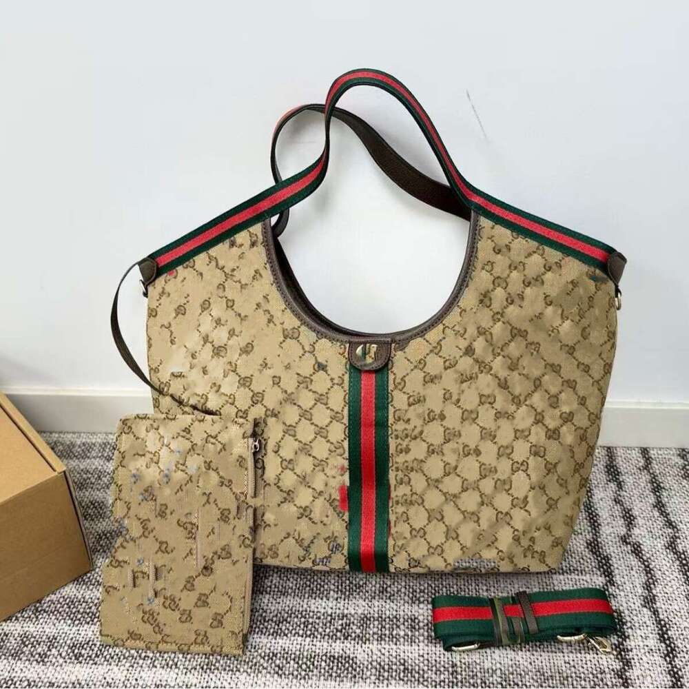 Unisex Trendy Tote G Brand Fashion Street Style Printed Handbag with Integrated Handle and Shoulder Strap Small Underarm Bag