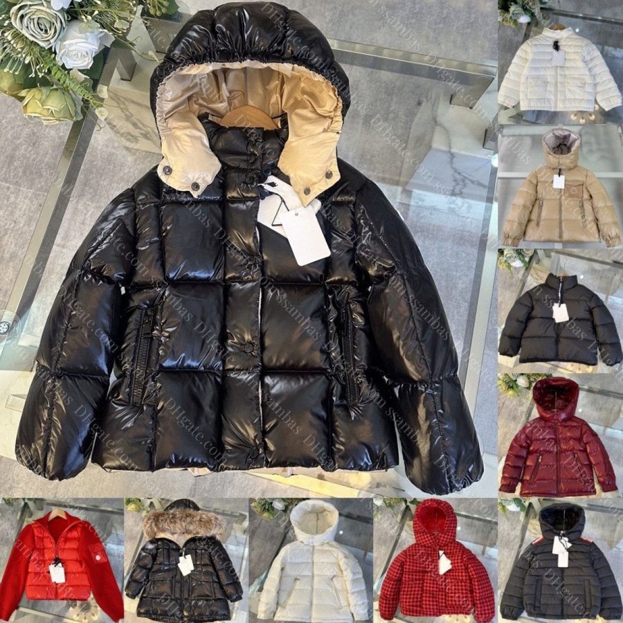 Kids Clothes Designer Baby Toddlers Down Clothing Winter Boys Girls Coats Children Luxury Thick Outwears Youth Fur Hooded Jackets Black White Pin-image-1089723235