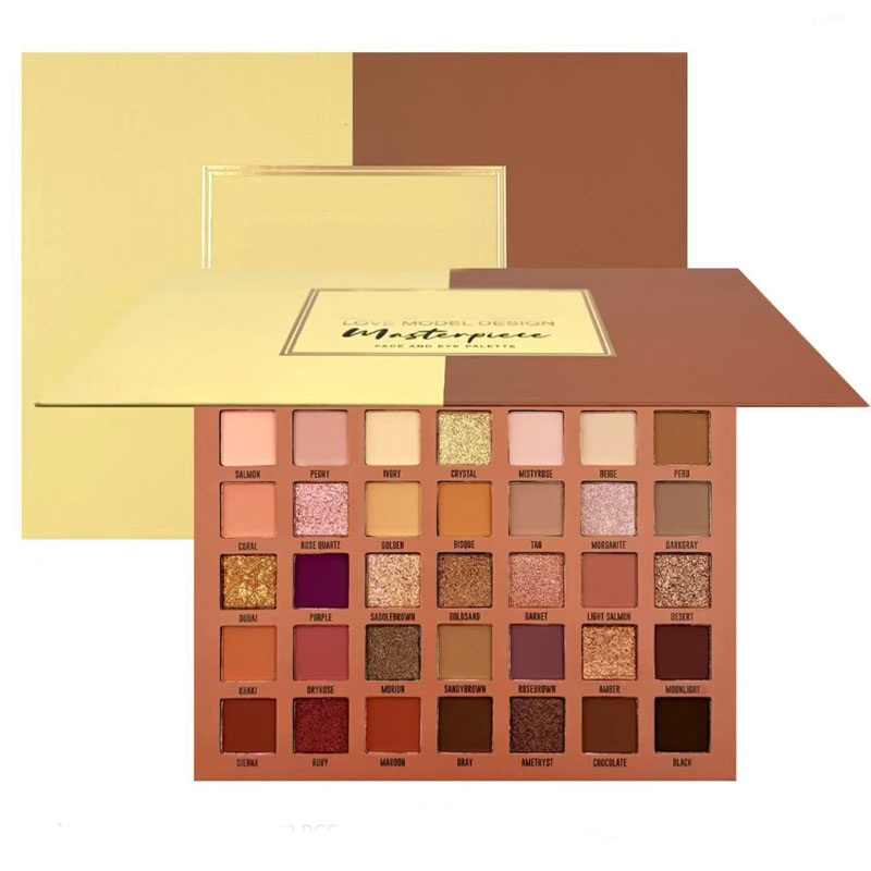 Highly Pigmented Eyeshadow Palette Cosmetics 35 Colors Matte Shimmer Eye Shadow Pressed Powder Pallet Waterproof Long-Lasting Eyeshadow Makeup Pa-image-1089718876