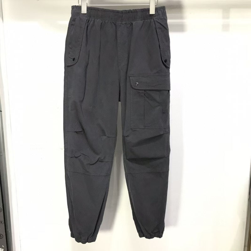Pantalones para hombres al aire libre para hombre Cargo Negro Algodón Color puro Monos Streetear Hombres Pantalones rectos Pantalones de bolsillo S2