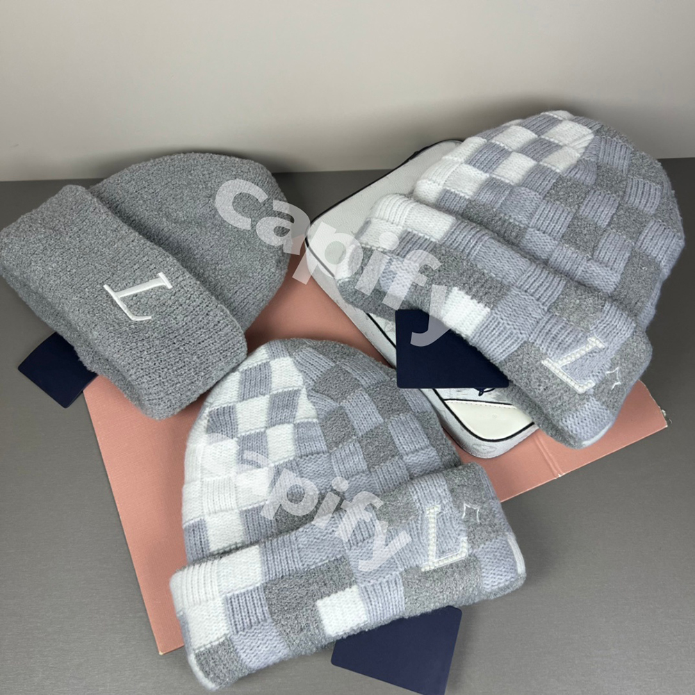Hat Designer Beanie New Wool Knitted Woolen Skull Cap Fashionable Versatile Double Sided Outdoor Warm Street Fashion Wear