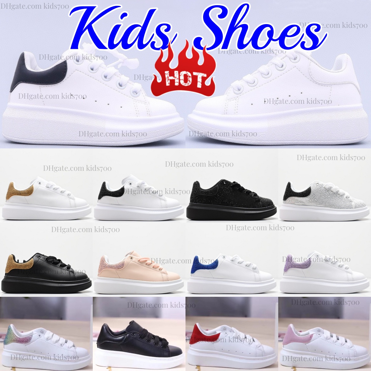 Chaussures pour enfants Garçons Filles Baskets en cuir Enfant Noir Blanc Enfants Jeunes Plate-forme extérieure Espadrilles surdimensionnées Appar