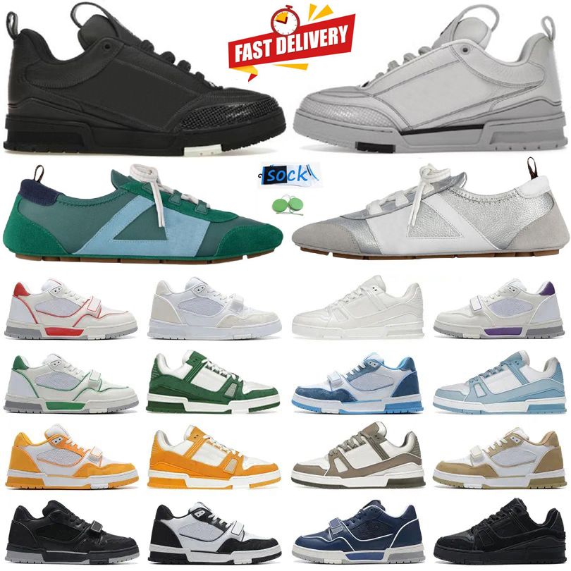 Chaussures décontractées Hommes Femmes Designer de luxe Sneaker à lacets en daim Noir Blanc Rose Bleu Jaune Vert Orange Gris Denim Plate-forme Ch