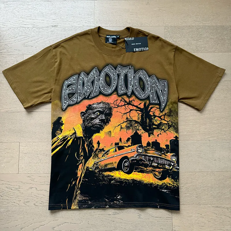 Mixedemotion Shirt Designer Mixed Emotions Shirt Men T Shirt Y2k Harajuku Summer Woman Tees Loose Hip Hop Gothic Graphic Print Oversized Mixed Emoti