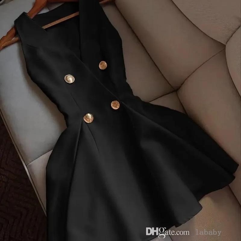 Robes décontractées femme élégante mode sexy col en v profond luxe mini jupe noir blanc bouton dames robe de soirée