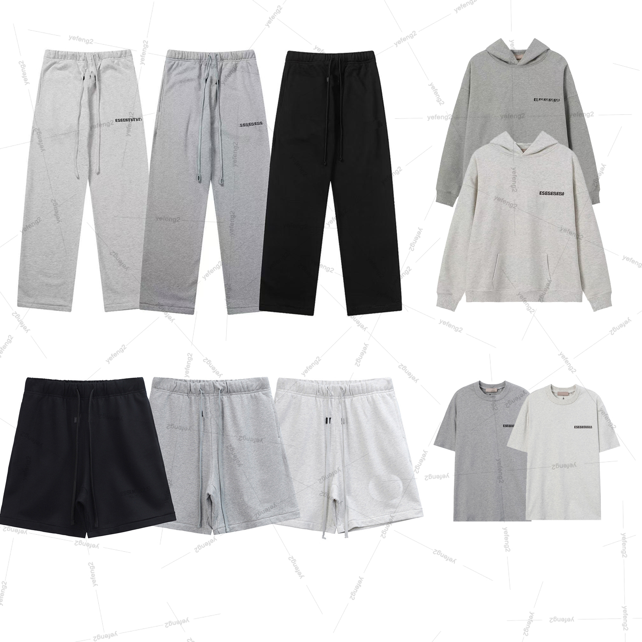 Mens sweatpants plush pants eight season double track high street plush letter couple hooded sweatshirt