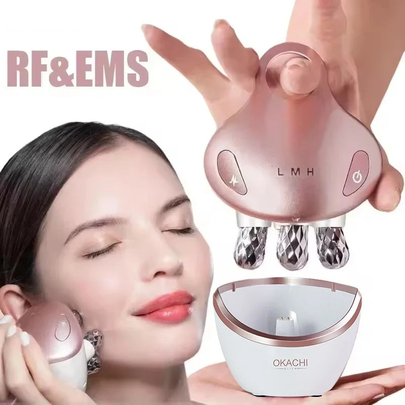 EMS in 1 Massager 4D Massage Head Home Use Facial Device Promote Face Cream Absorption 5 Light Color Modes Beauty Tools 251223-image-1099285606