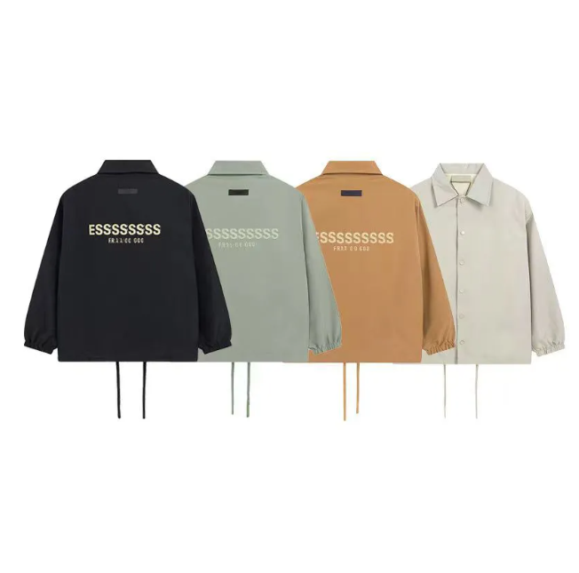 Jacket Mens Designer Jacket Coats Fashion Lapel Button Letter Printing Drawstring Jackets Men Spring Autumn Breathable Mesh Pocket Coat Sports Casua