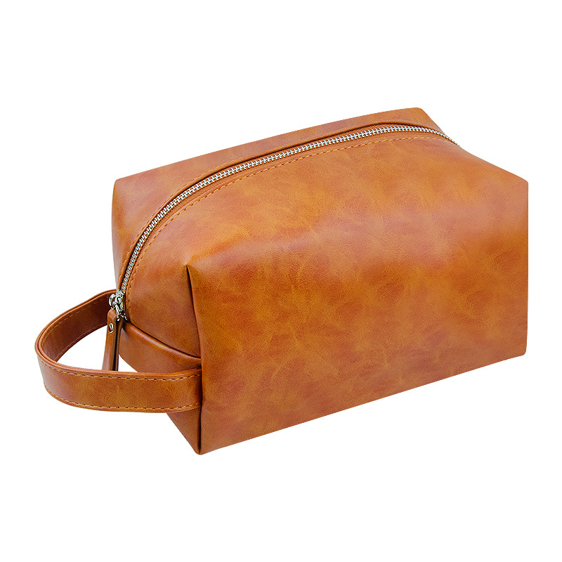 P25 Vintage Stylish Big Size PU Leather Tote with Crazy Horse Texture, Durable Waterproof