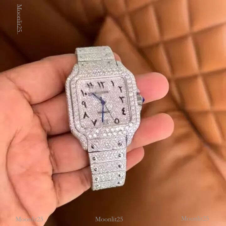 mossinate watch vvs Moissanite Dia Studded Iced Out Hip Hop Buss Down Watch Stylish wristwatch Men's Women's Watches Fast home delivery wa