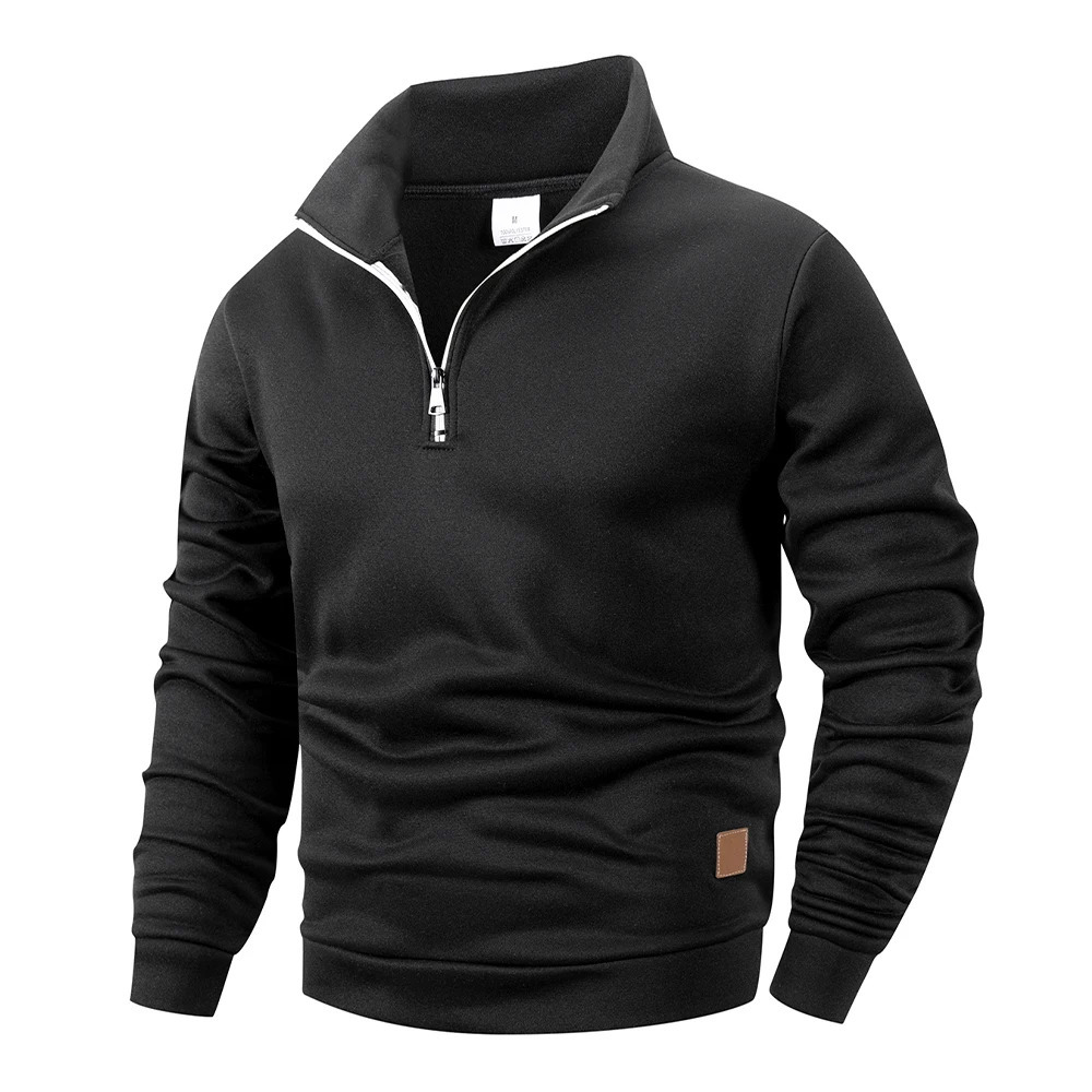 Spring Autumn Mens Standing Collar Half Zipper Sportswear Long Sleeve Sweatshirts Men Casual Knitted Pullovers Daily Coats 251226BJ