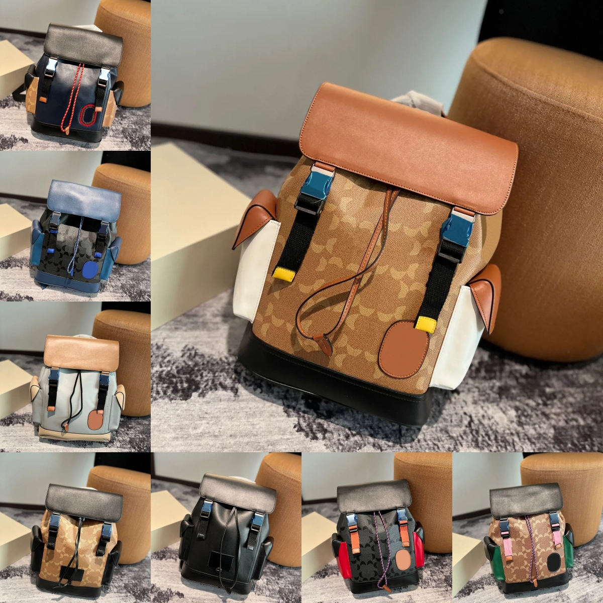 Designer Leather Backpack Mens Luxury Back Pack Luxurys Backpacks Womens Rucksack Flap Suitcases Schoolbag Bookbag Ladies Rendered Totes Handbag