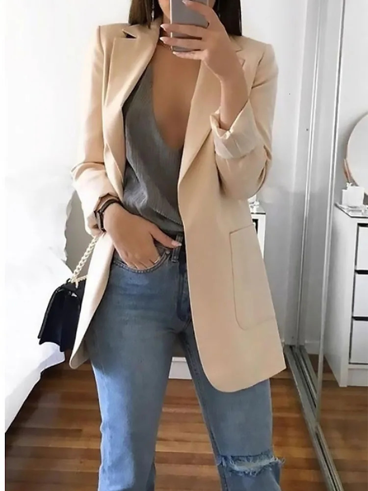 Europe and the United States explosive fashion lapel slim-fit cardigan temperament long-sleeved suit jacket woman 251227