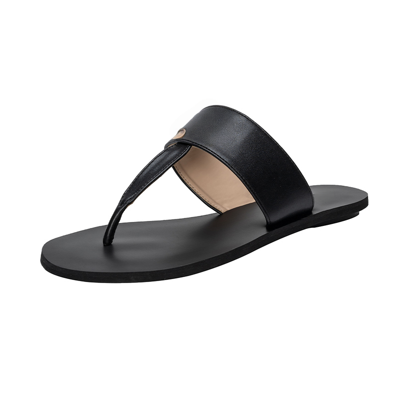 Designer Flip Flops Slides Slippers Women Metallic Slide Sandals Casual Beach Walk Flat Mule Sandal Fashion Low Heel Luxury Vacation g Slipper Su-image-910111580