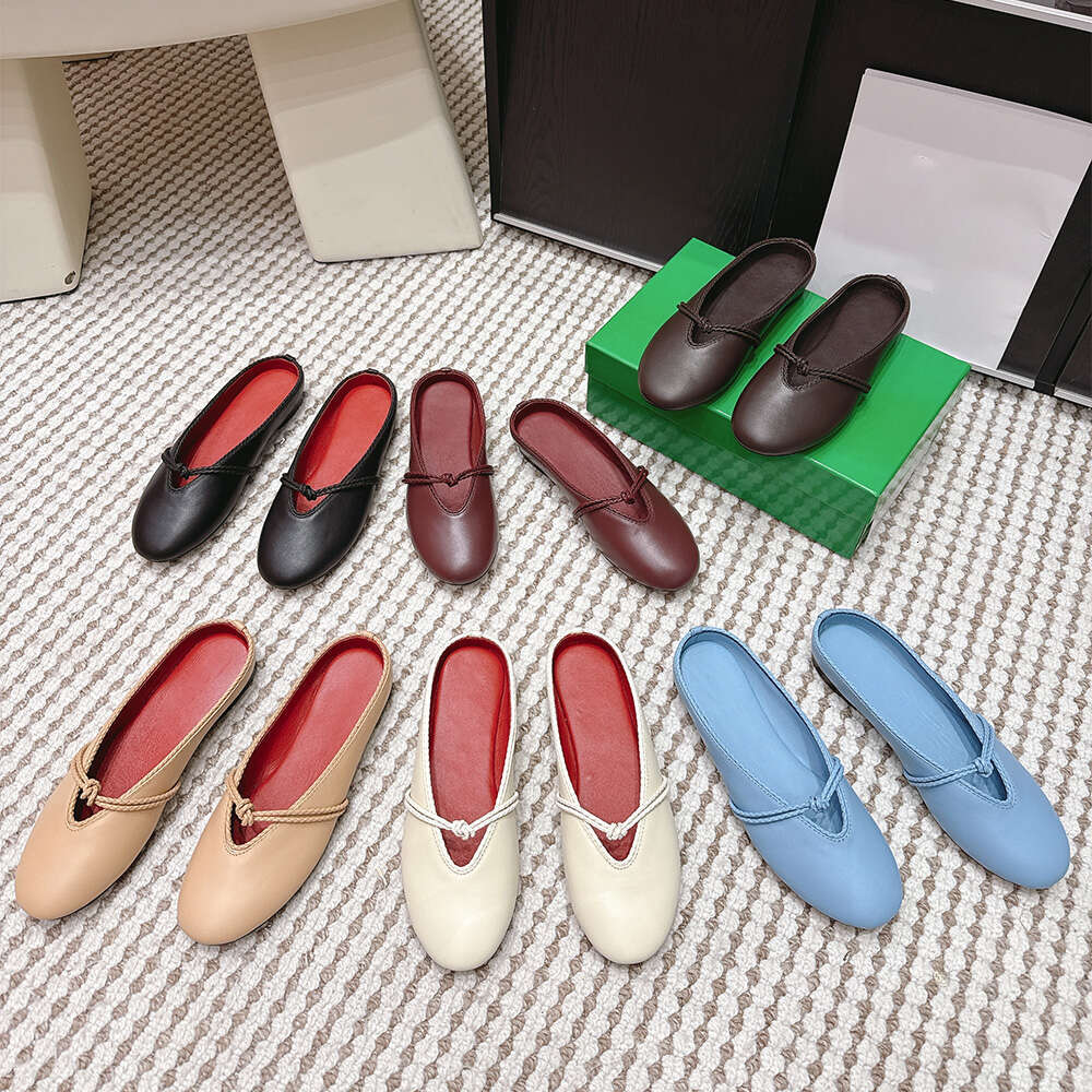Nouvelles chaussures de créateur italiennes, ballerines en cuir huilé importées pour femmes, chaussures de ballet à enfiler avec cuir souple et d